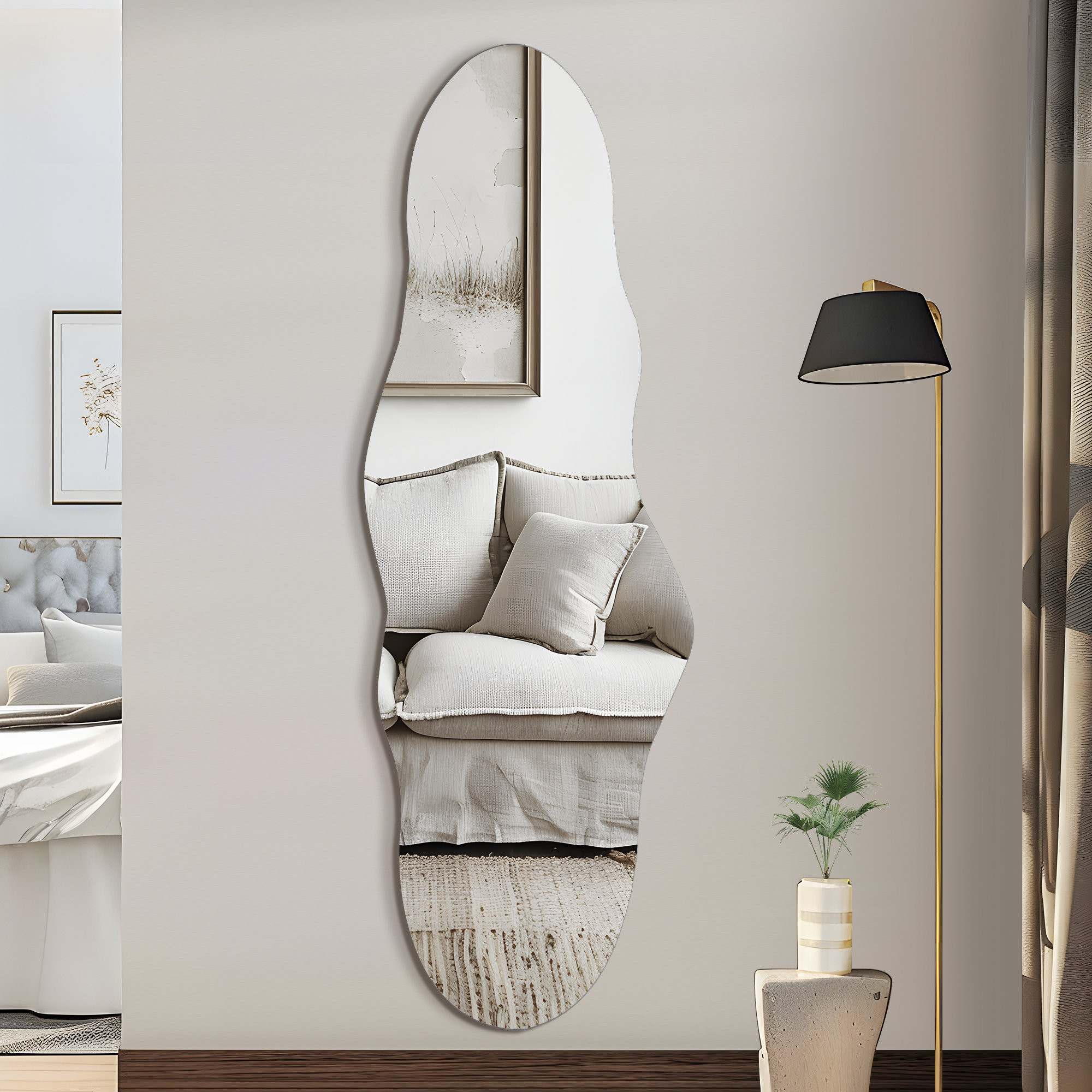 Abstracta Irregular Shaped Wall Mirror
