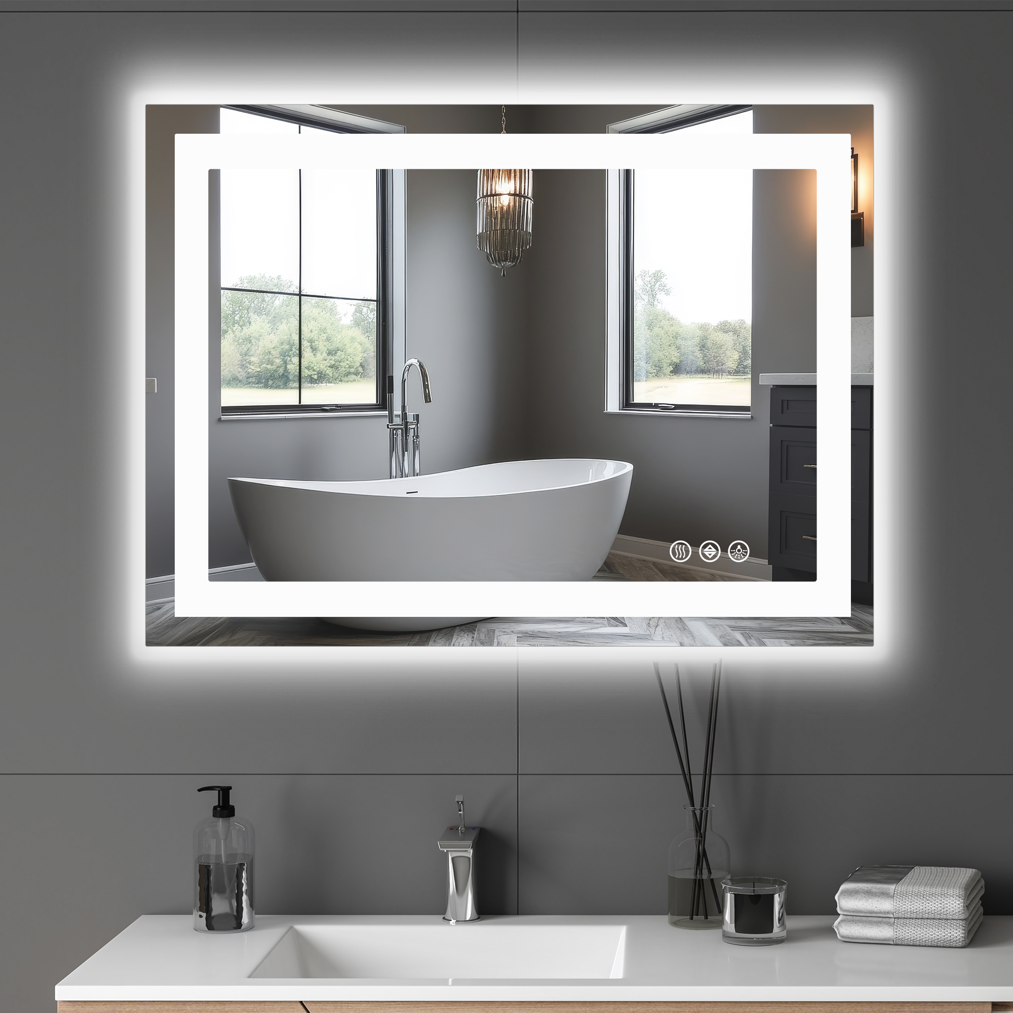 Lumen Frameless LED Vanity Mirror