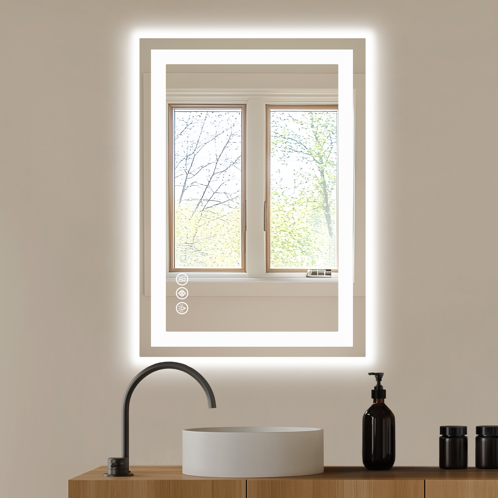 Lumen Frameless LED Vanity Mirror