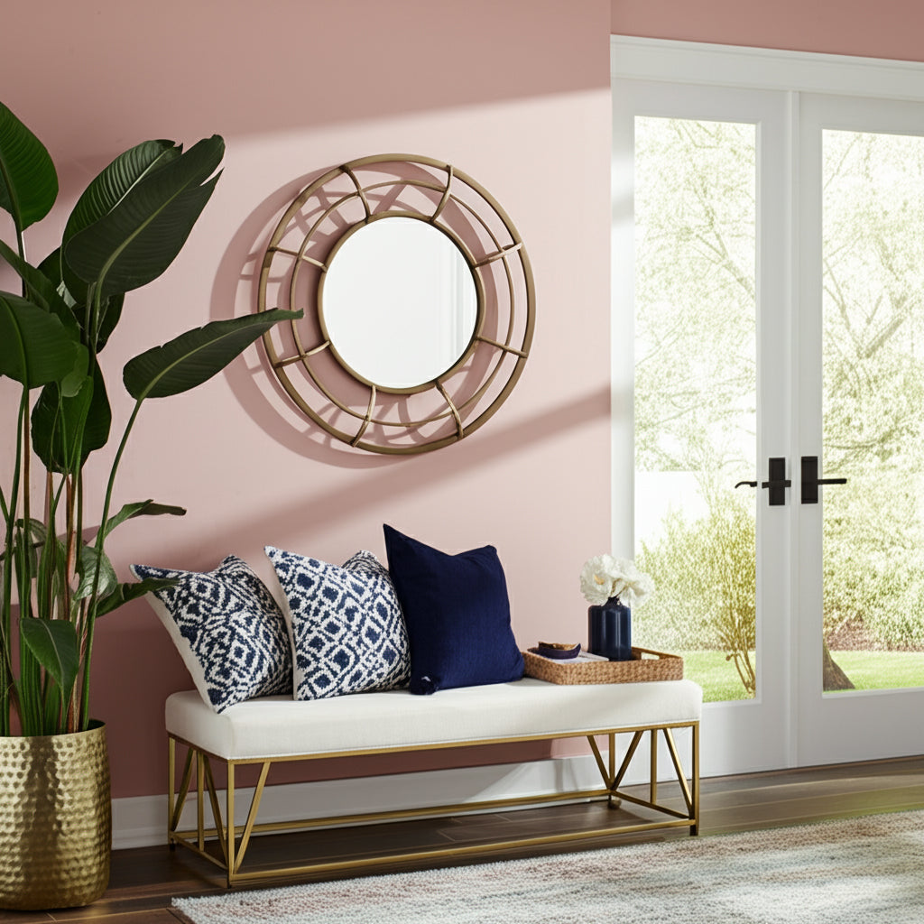 Round Gold Metal Frame