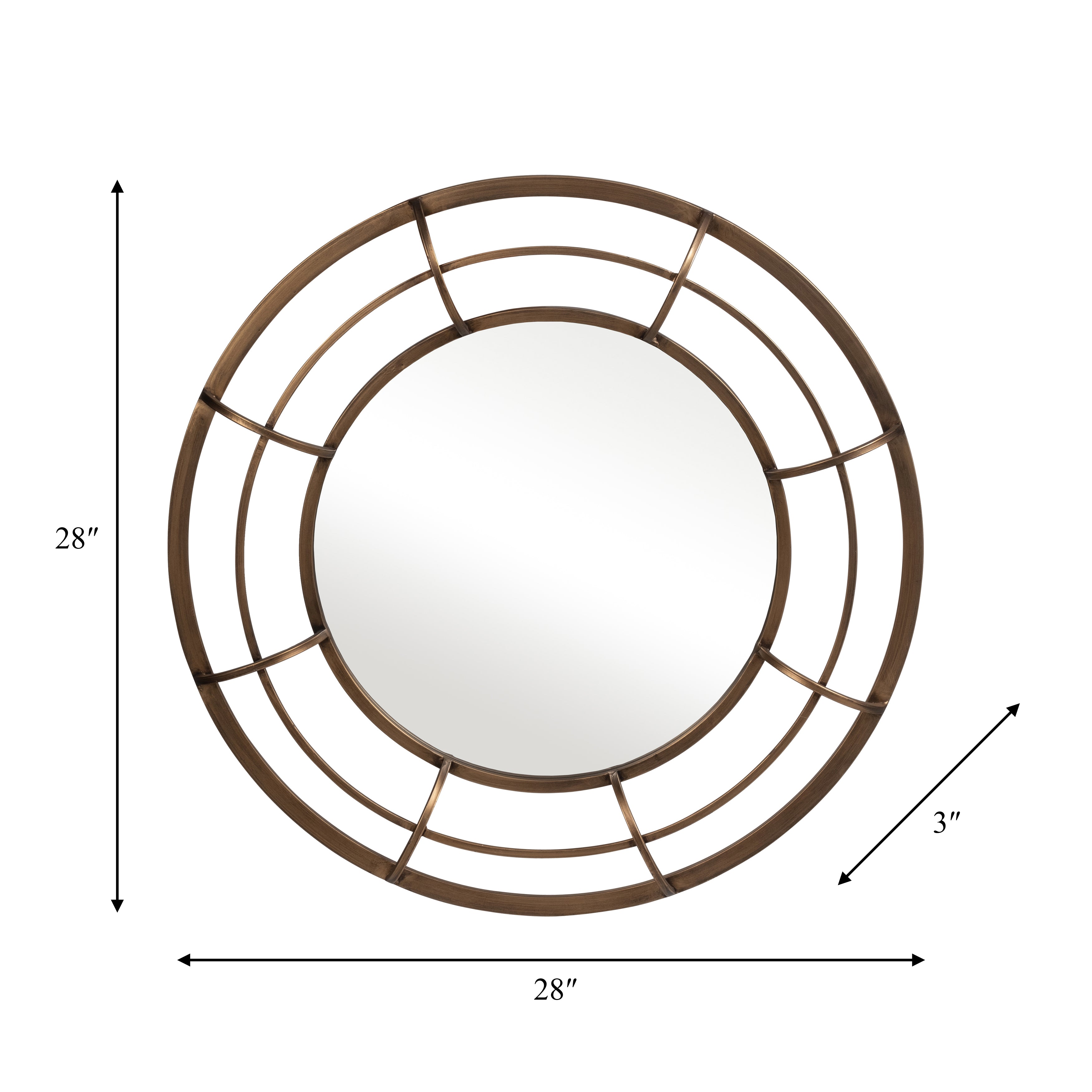 Round Gold Metal Frame