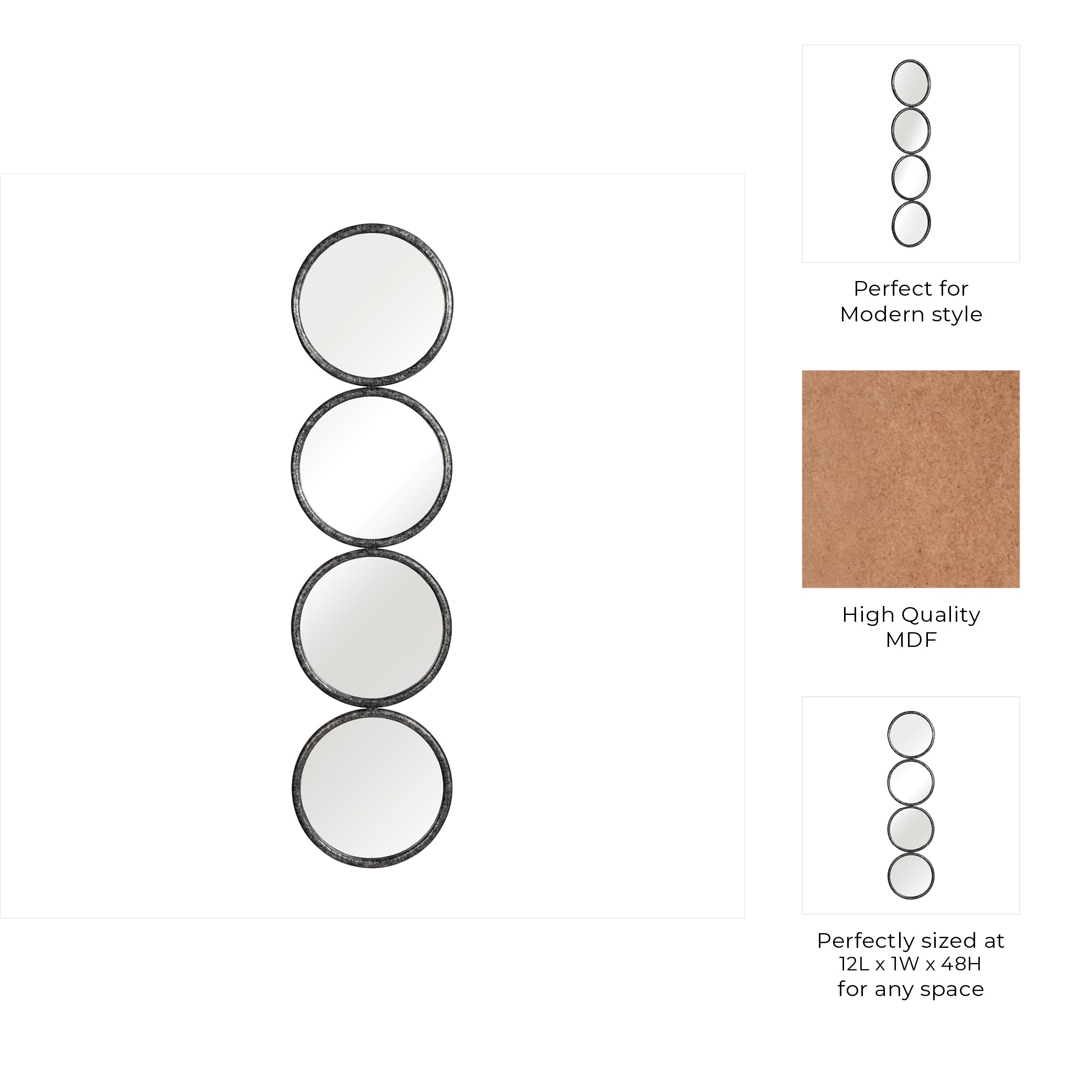 4 Circles Statement Wall Mirror