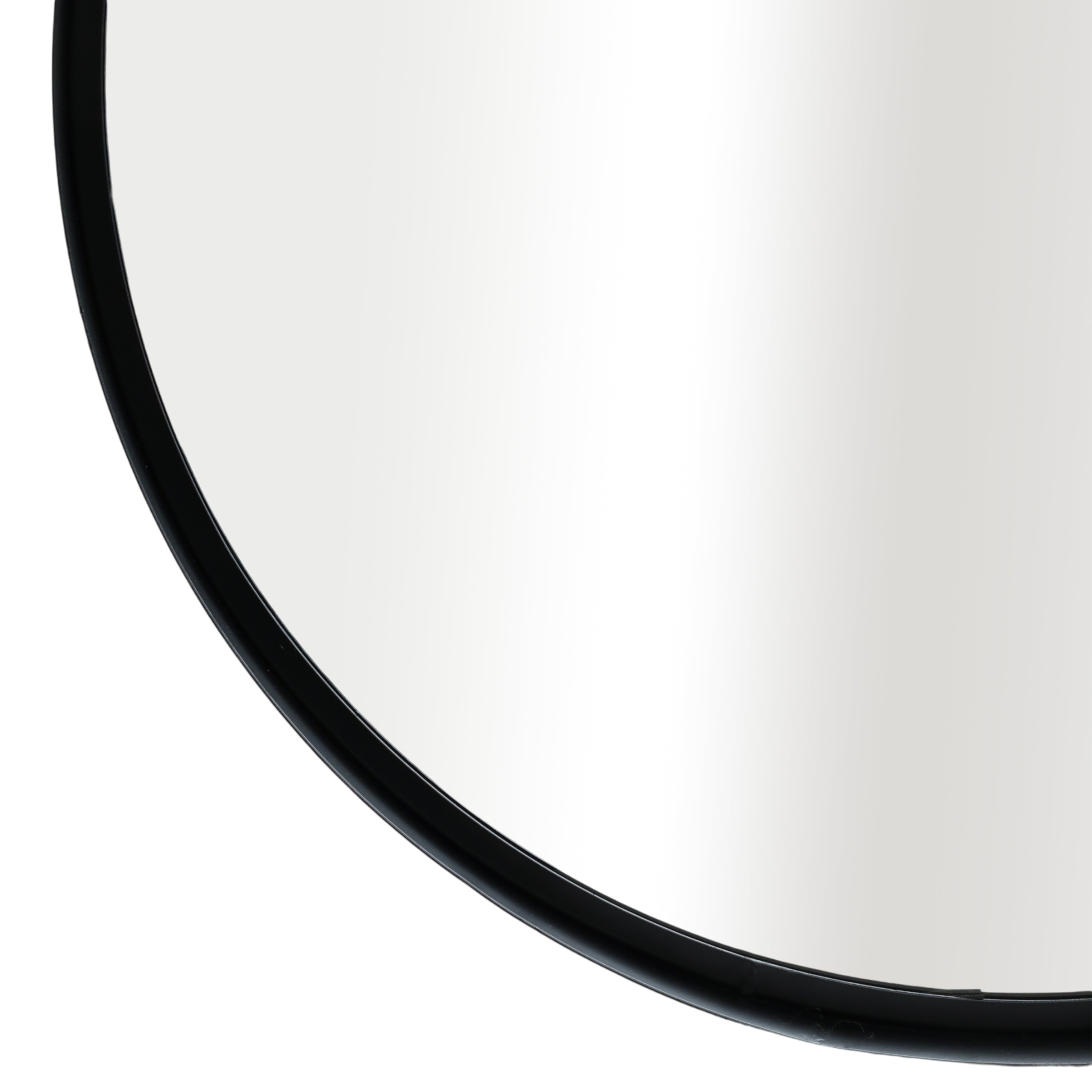 Round Leather Strap Wall Mirror