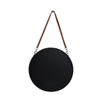 Round Leather Strap Wall Mirror