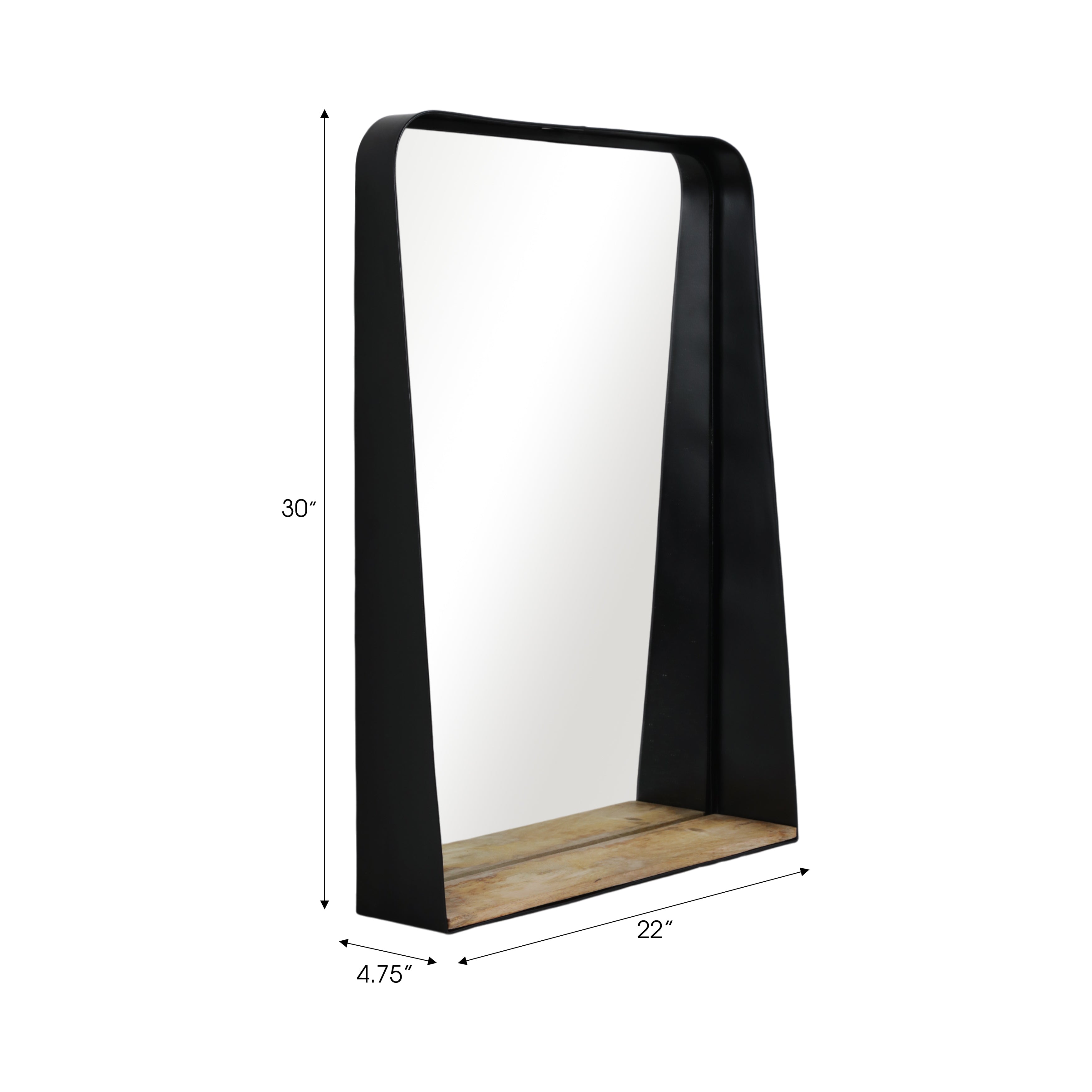 Denver Metal Wall Shelf Mirror