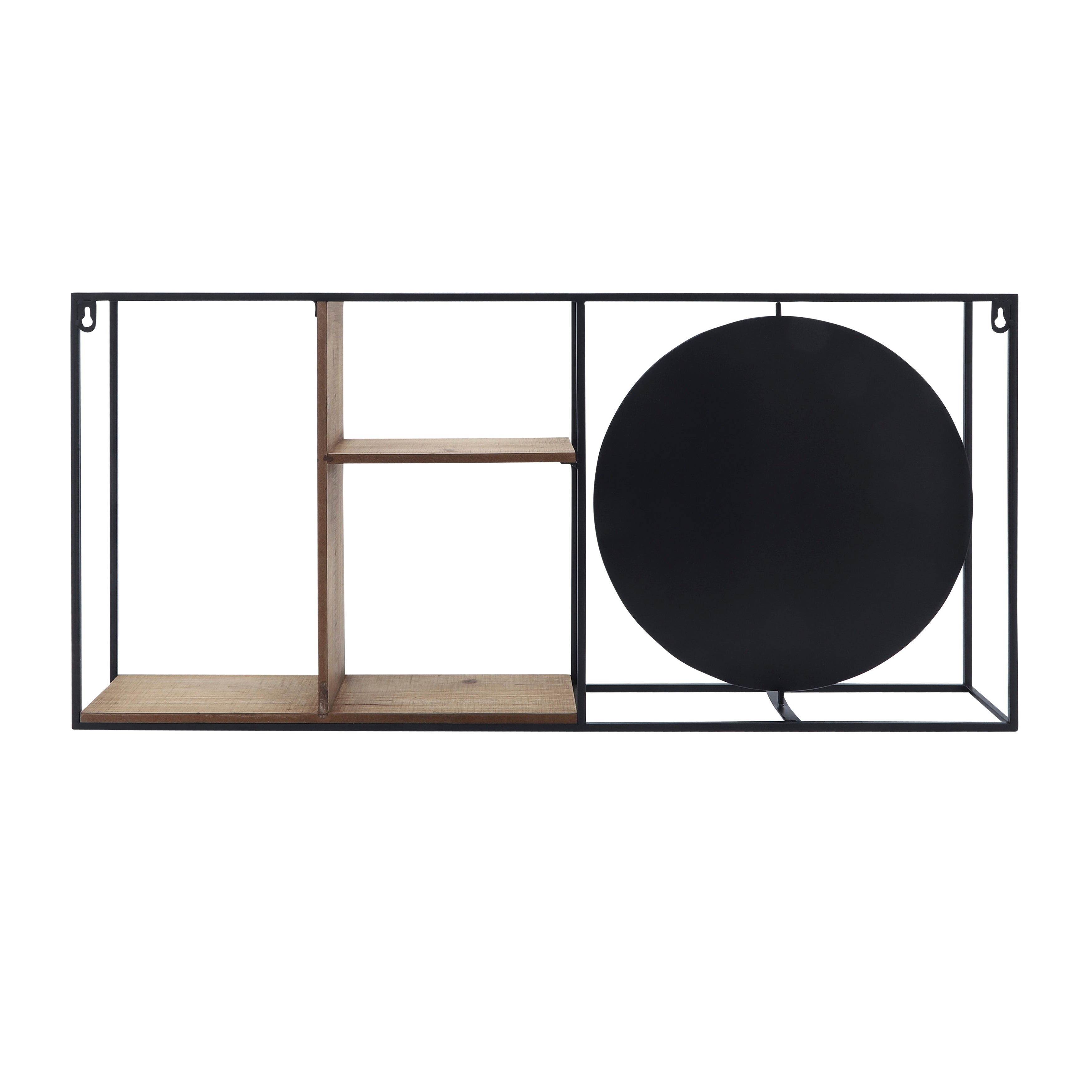 Denver Wall Shelf With Circle Mirror
