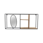 Denver Wall Shelf With Circle Mirror