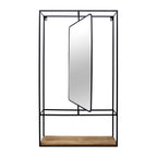 Denver Wood Wall Shelf With Mirror