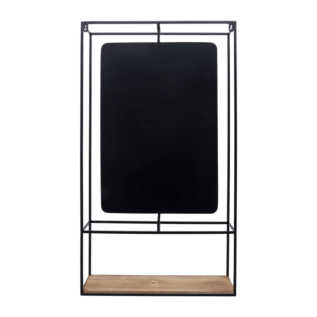 Denver Wood Wall Shelf With Mirror