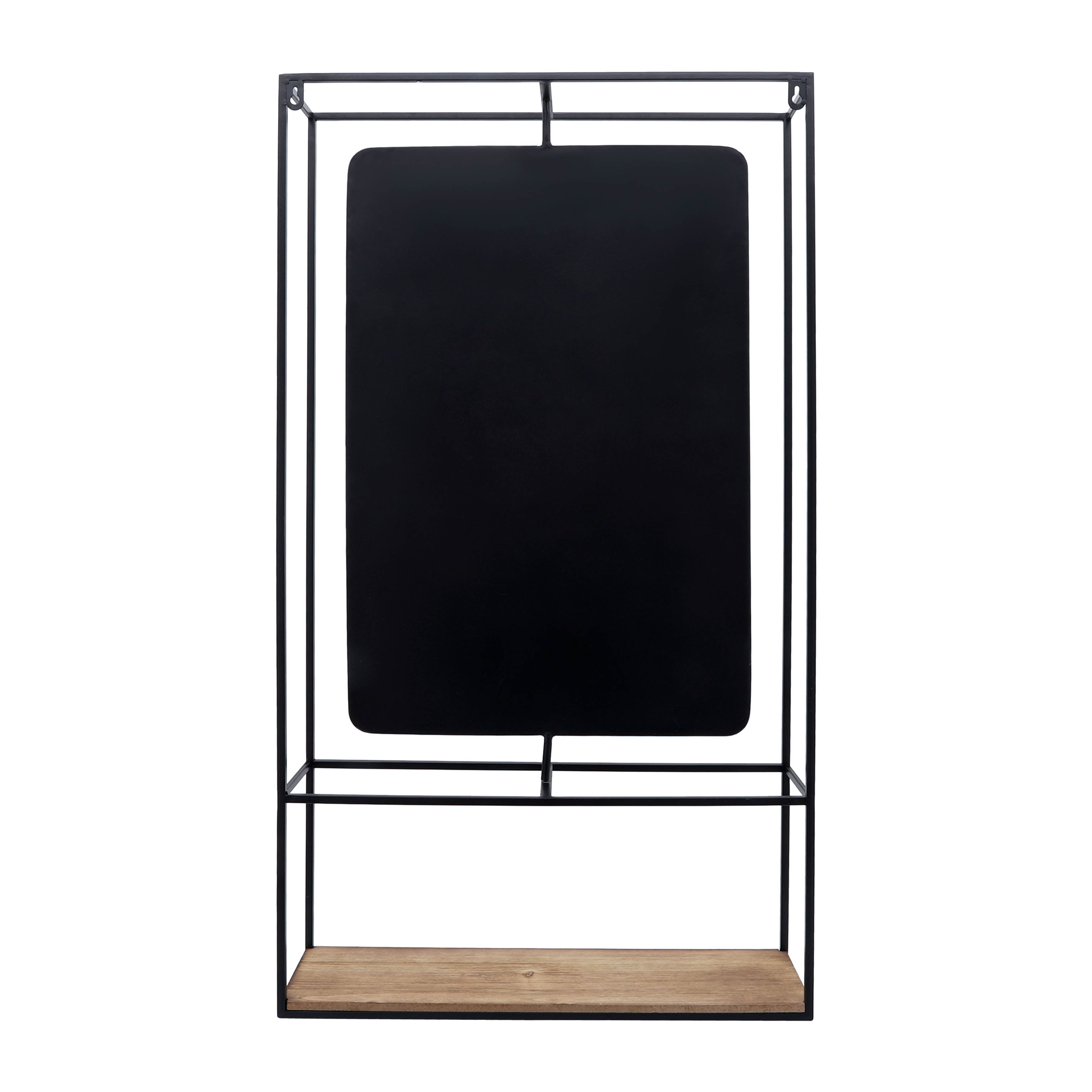 Denver Wood Wall Shelf With Mirror
