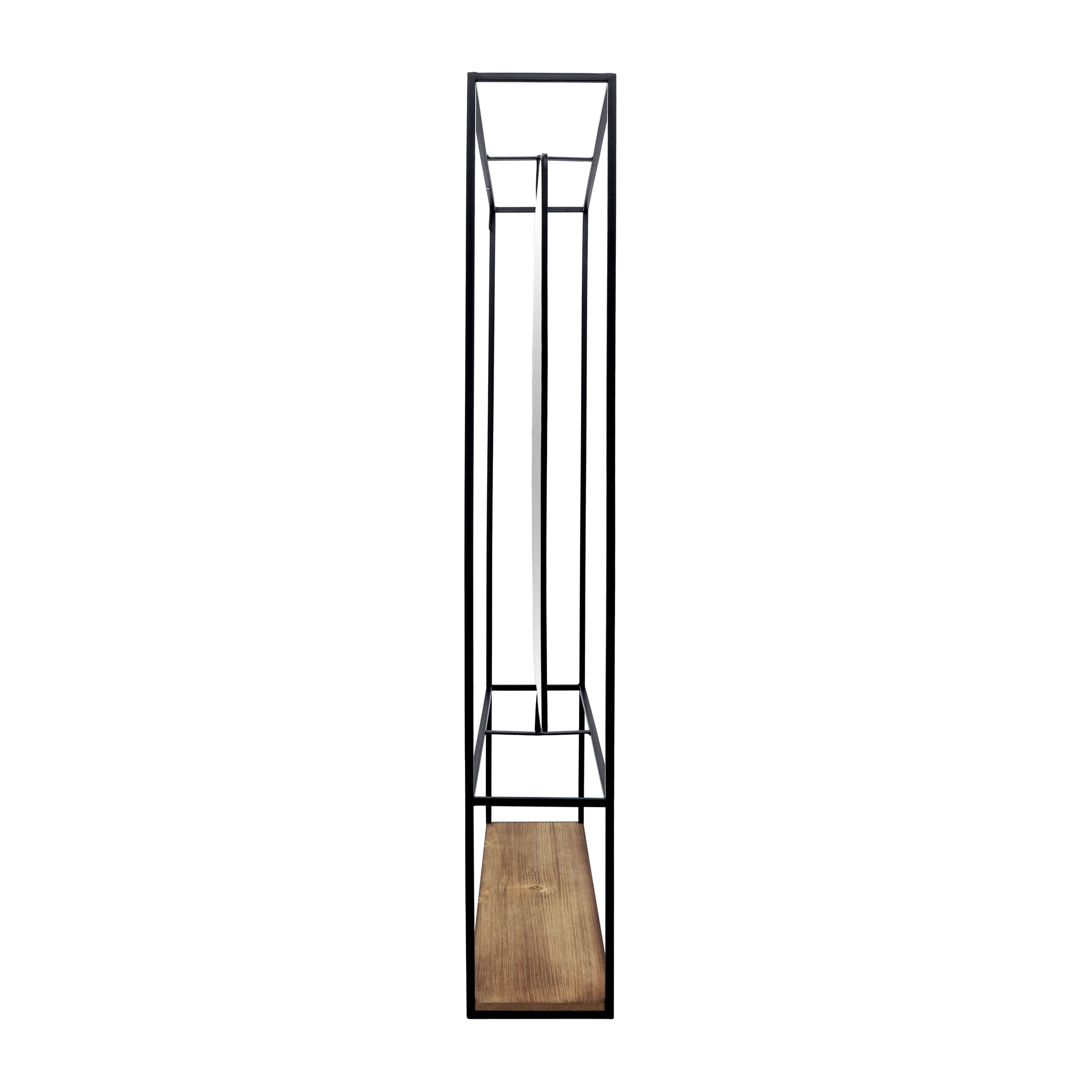 Denver Wood Wall Shelf With Mirror