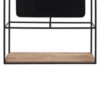 Denver Wood Wall Shelf With Mirror