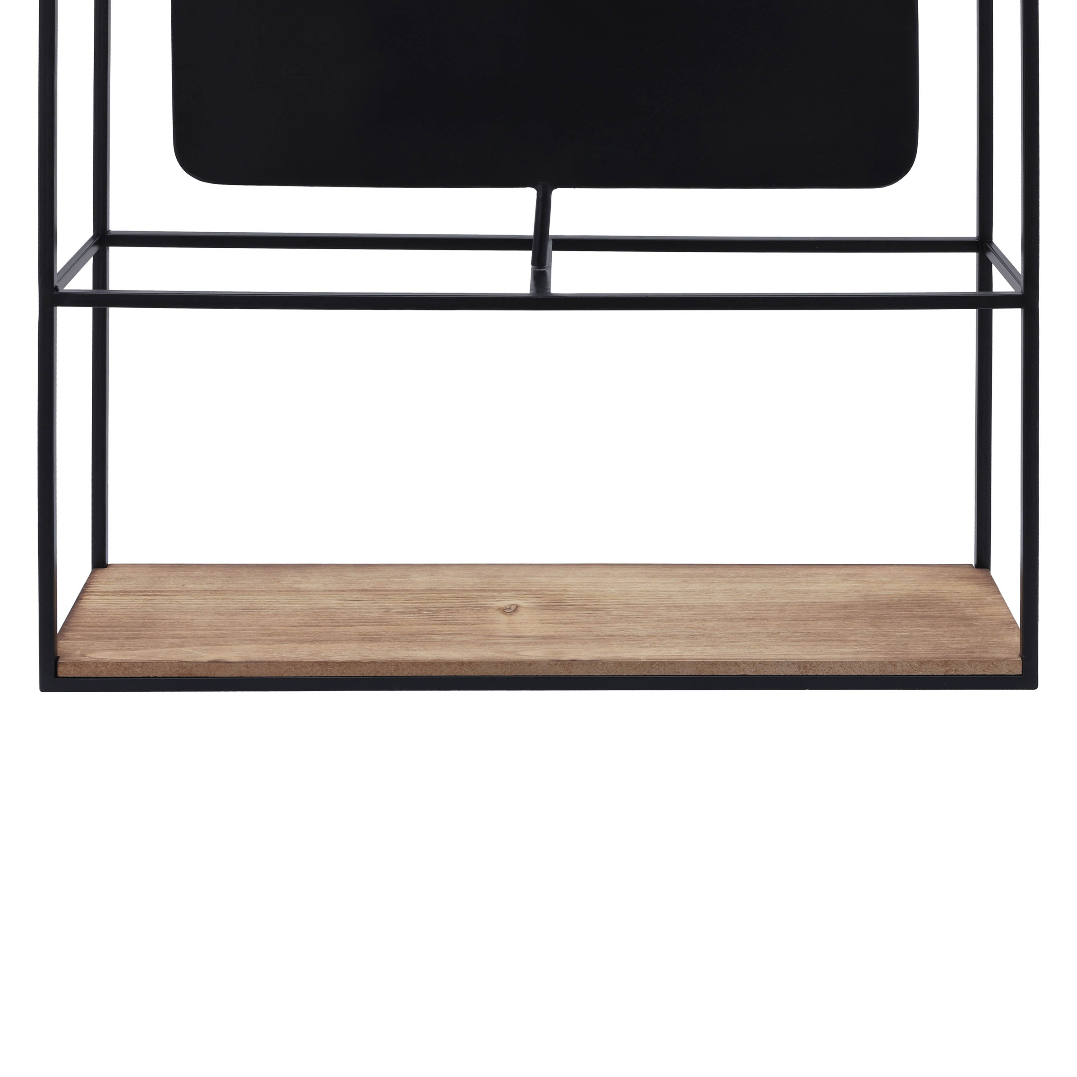 Denver Wood Wall Shelf With Mirror