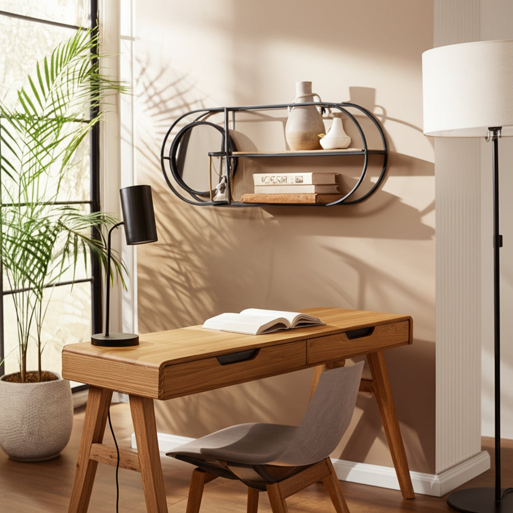 Denver Oval Wall Shelf Mirror