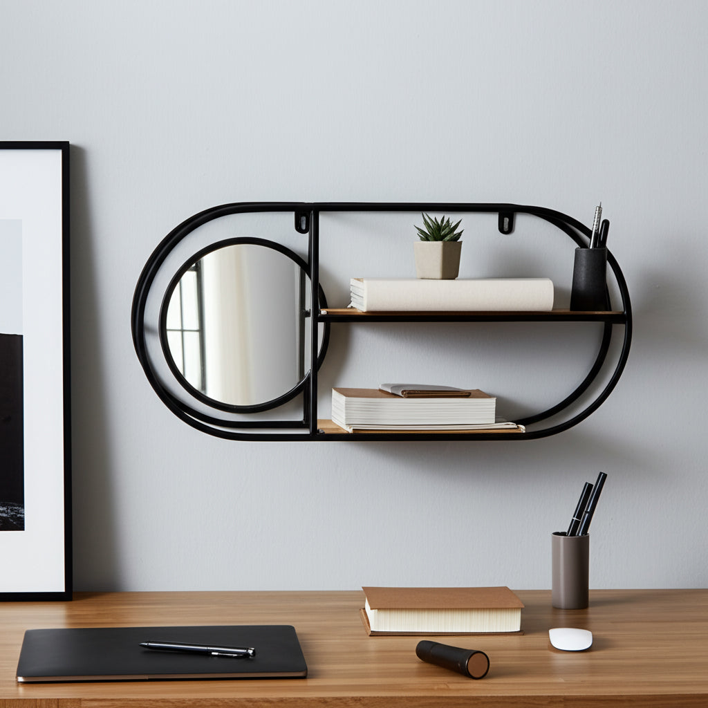 Denver Oval Wall Shelf Mirror