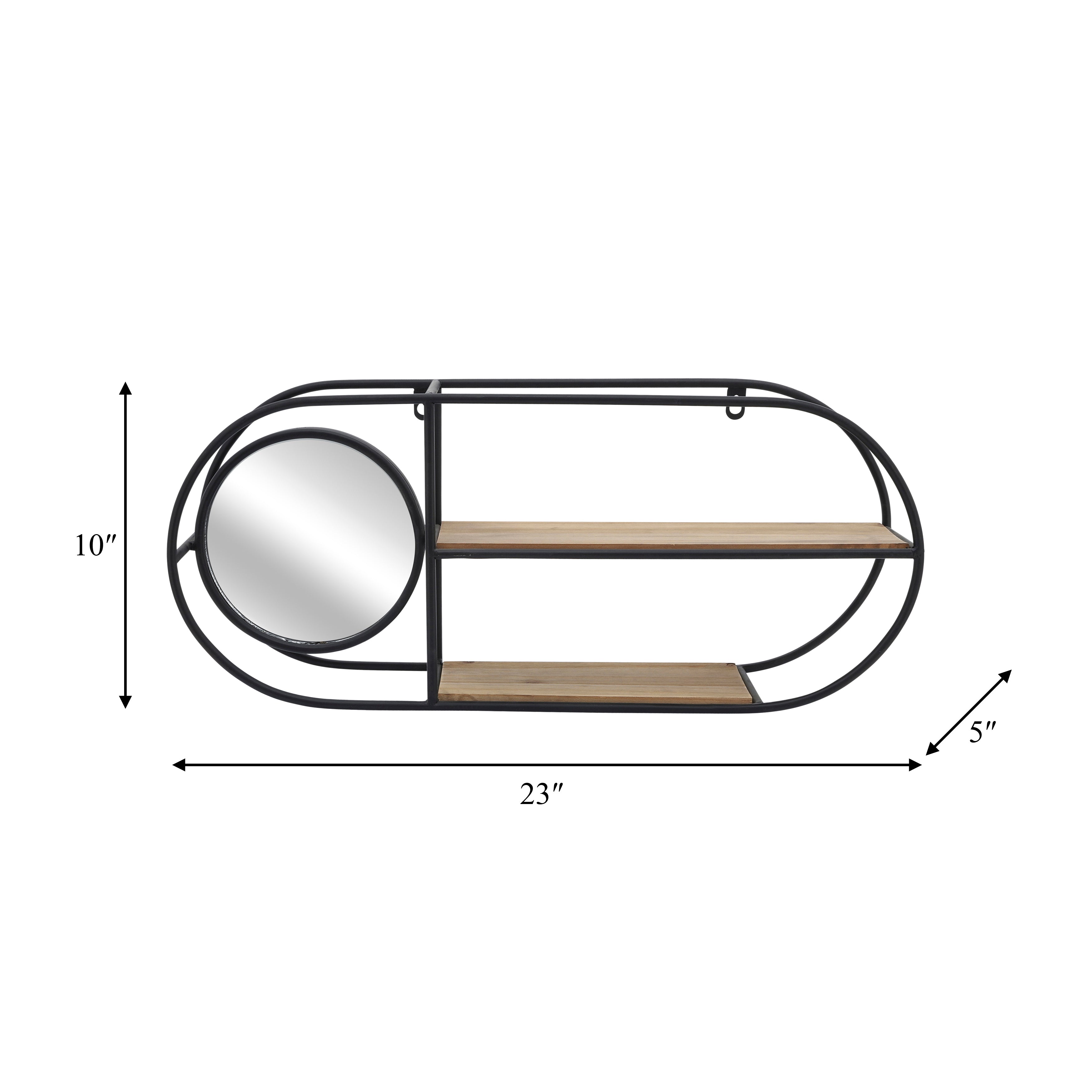 Denver Oval Wall Shelf Mirror