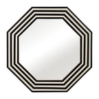 Black and White Octagon Wall Mirror