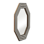 Black and White Octagon Wall Mirror