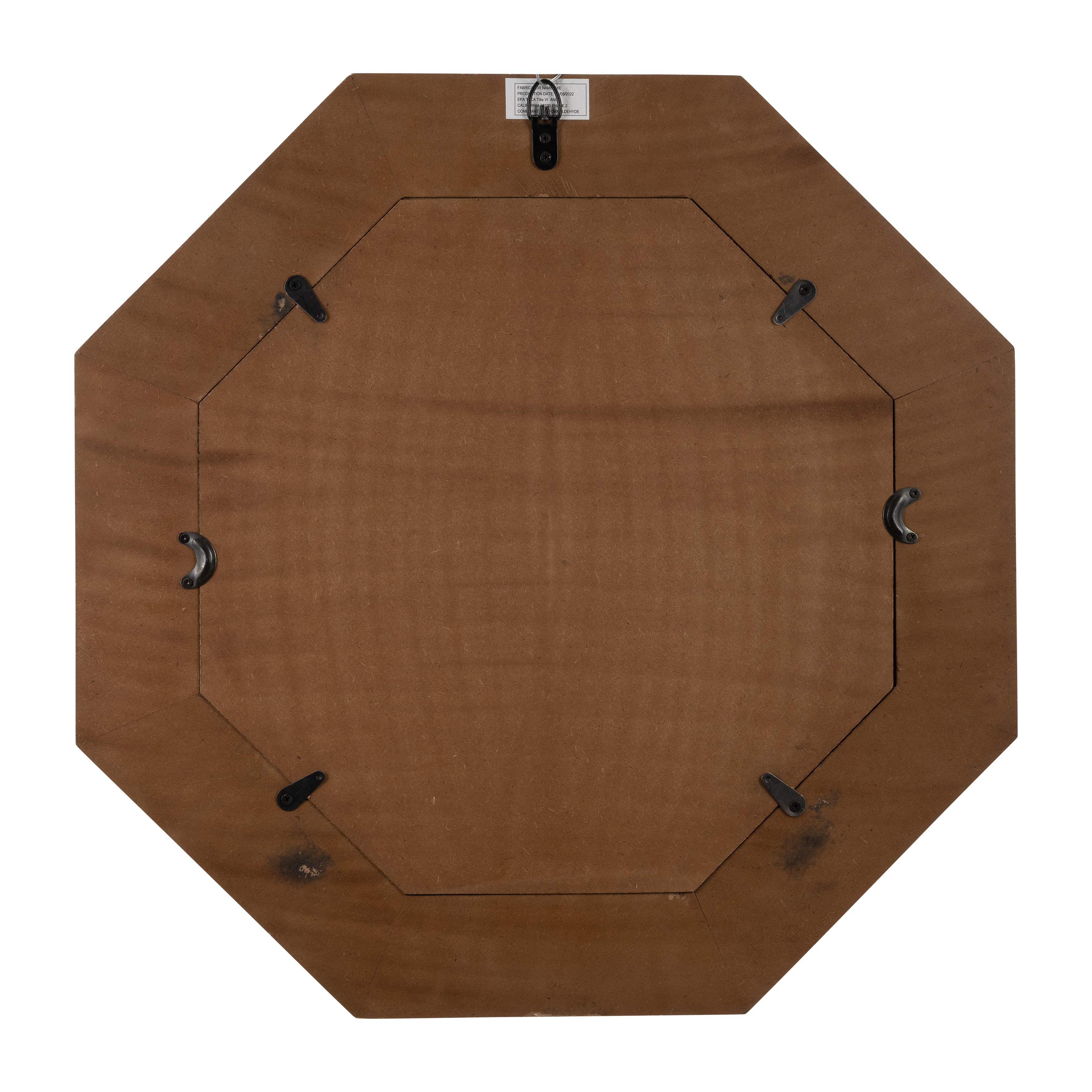 Black and White Octagon Wall Mirror