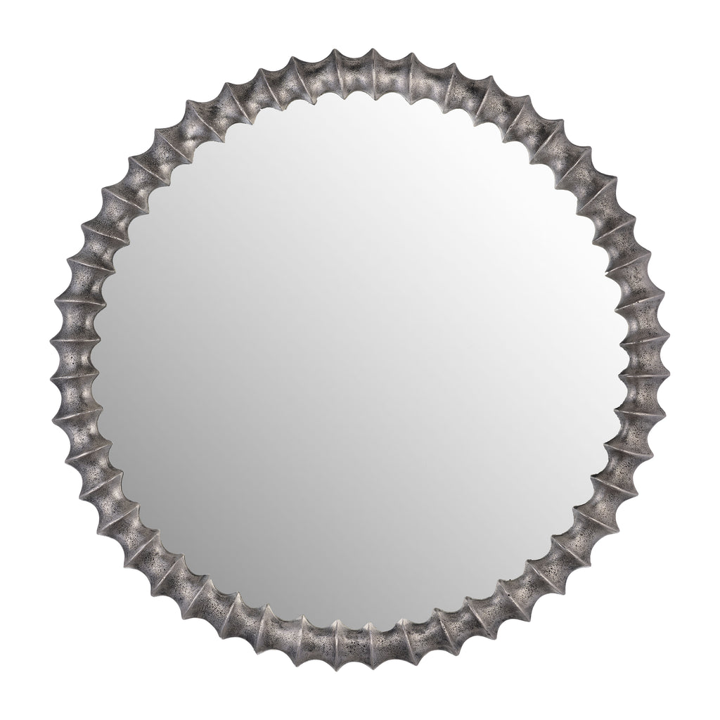 Round Texture Brushed Ring Wall Mirror