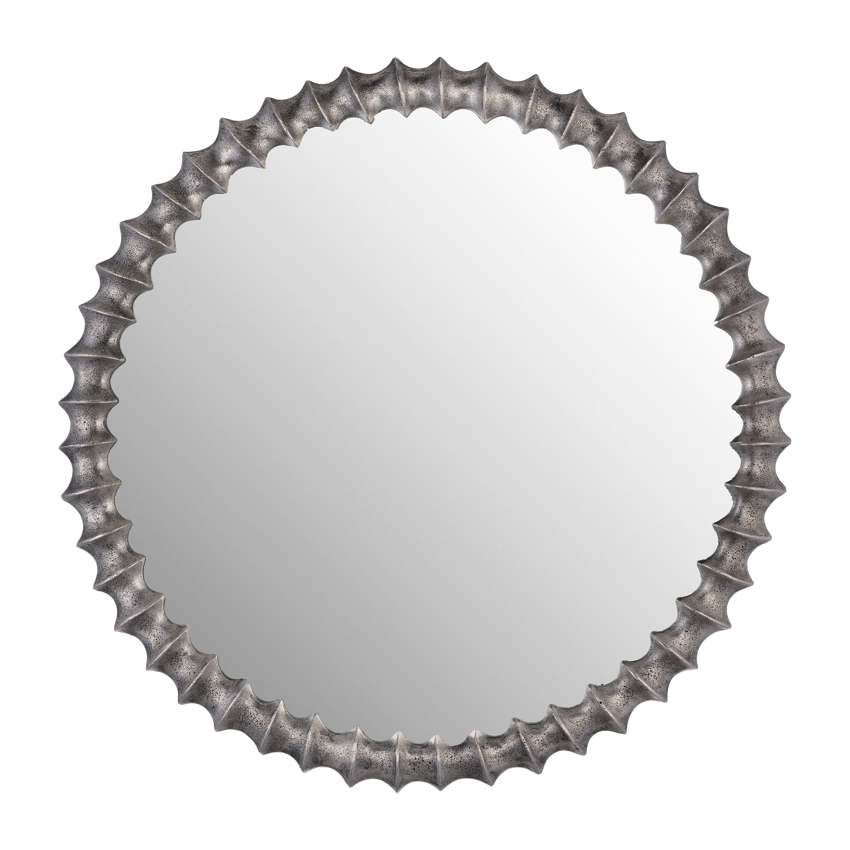 Round Texture Brushed Ring Wall Mirror