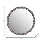 Round Texture Brushed Ring Wall Mirror
