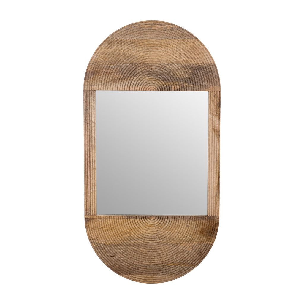Sao Oval Wood Wall Mirror