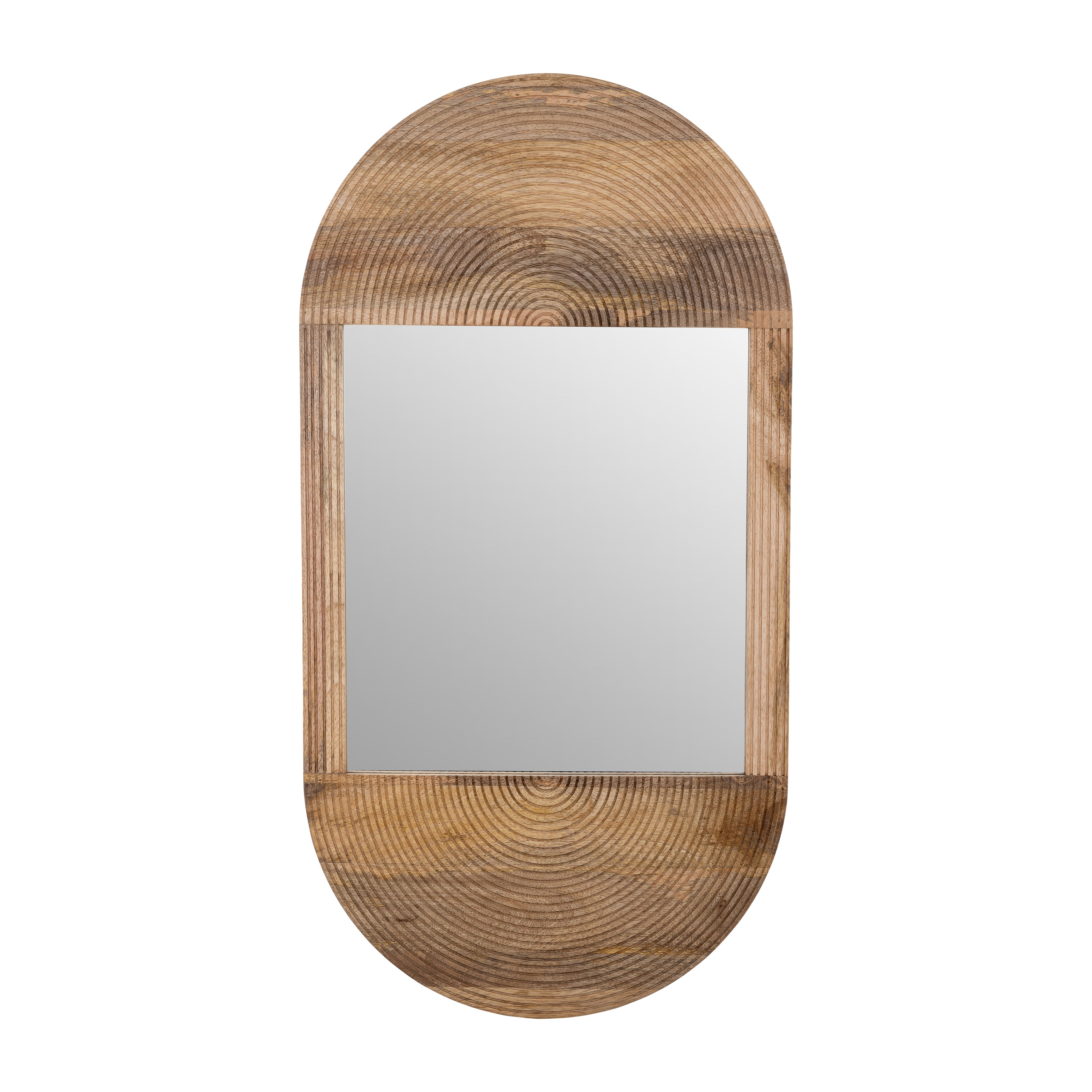 Sao Oval Wood Wall Mirror