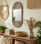 Sao Oval Wood Wall Mirror