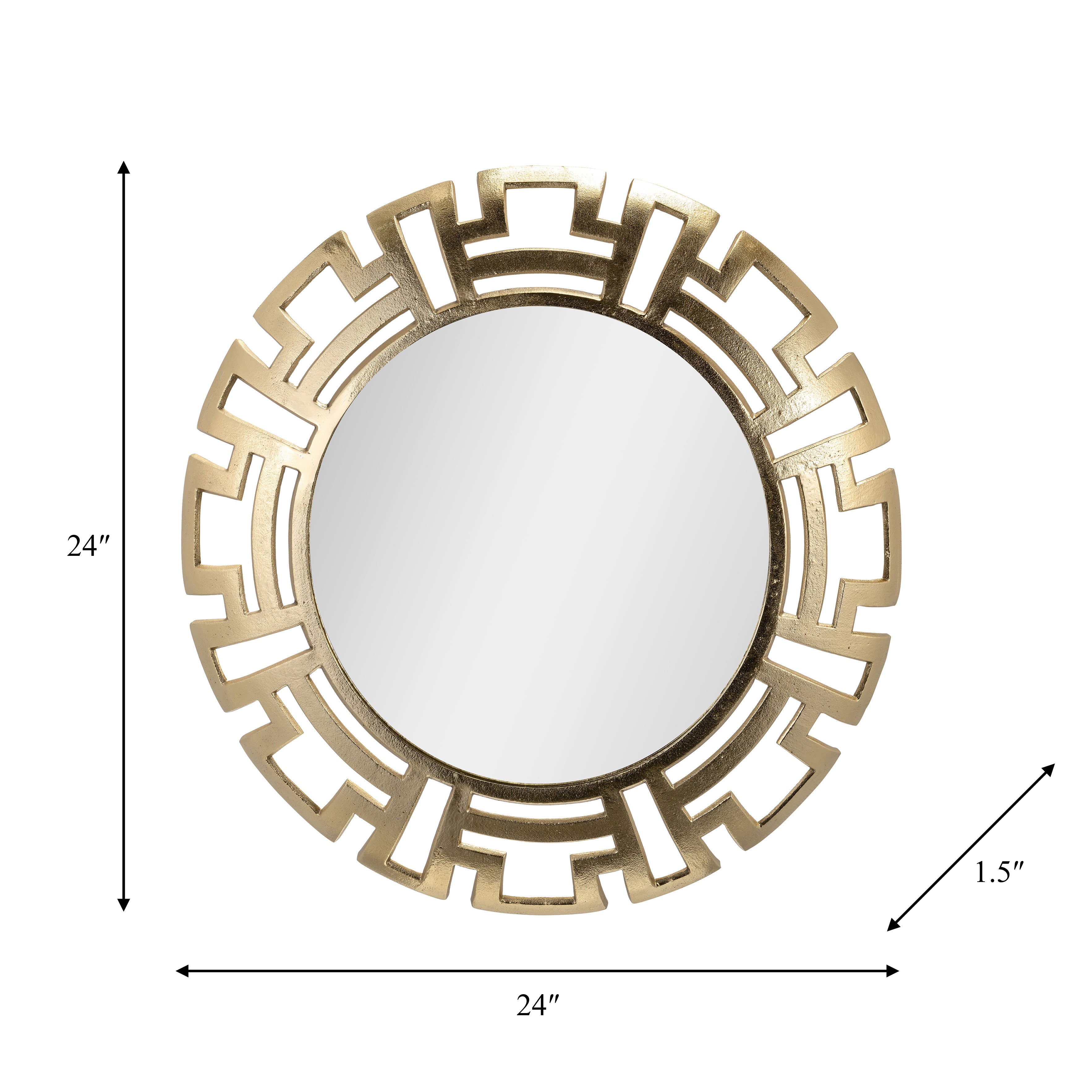 Tribal Round Metal Wall Mirror