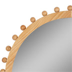 Arched Wood Beaded Wall Mirror