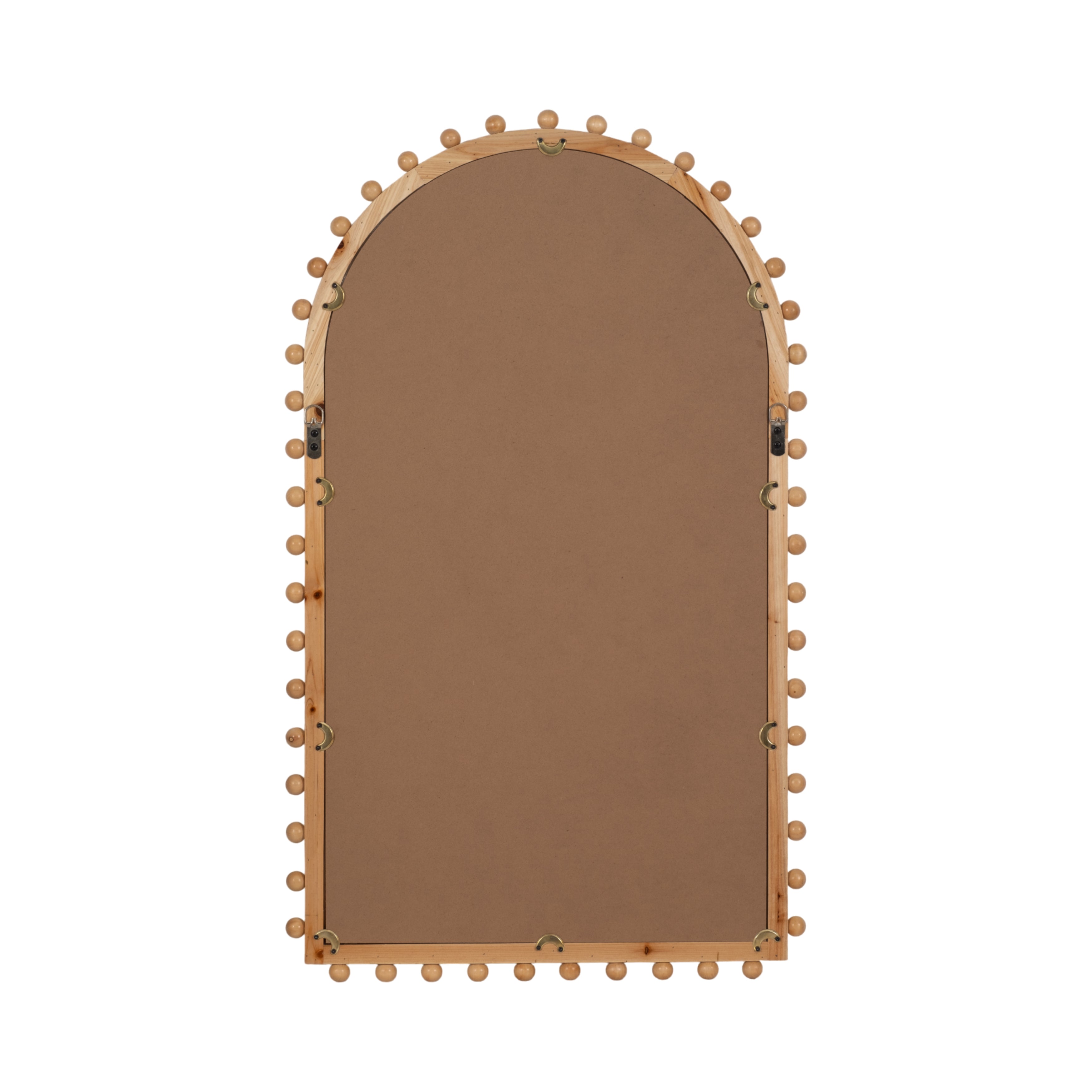Arched Wood Beaded Wall Mirror