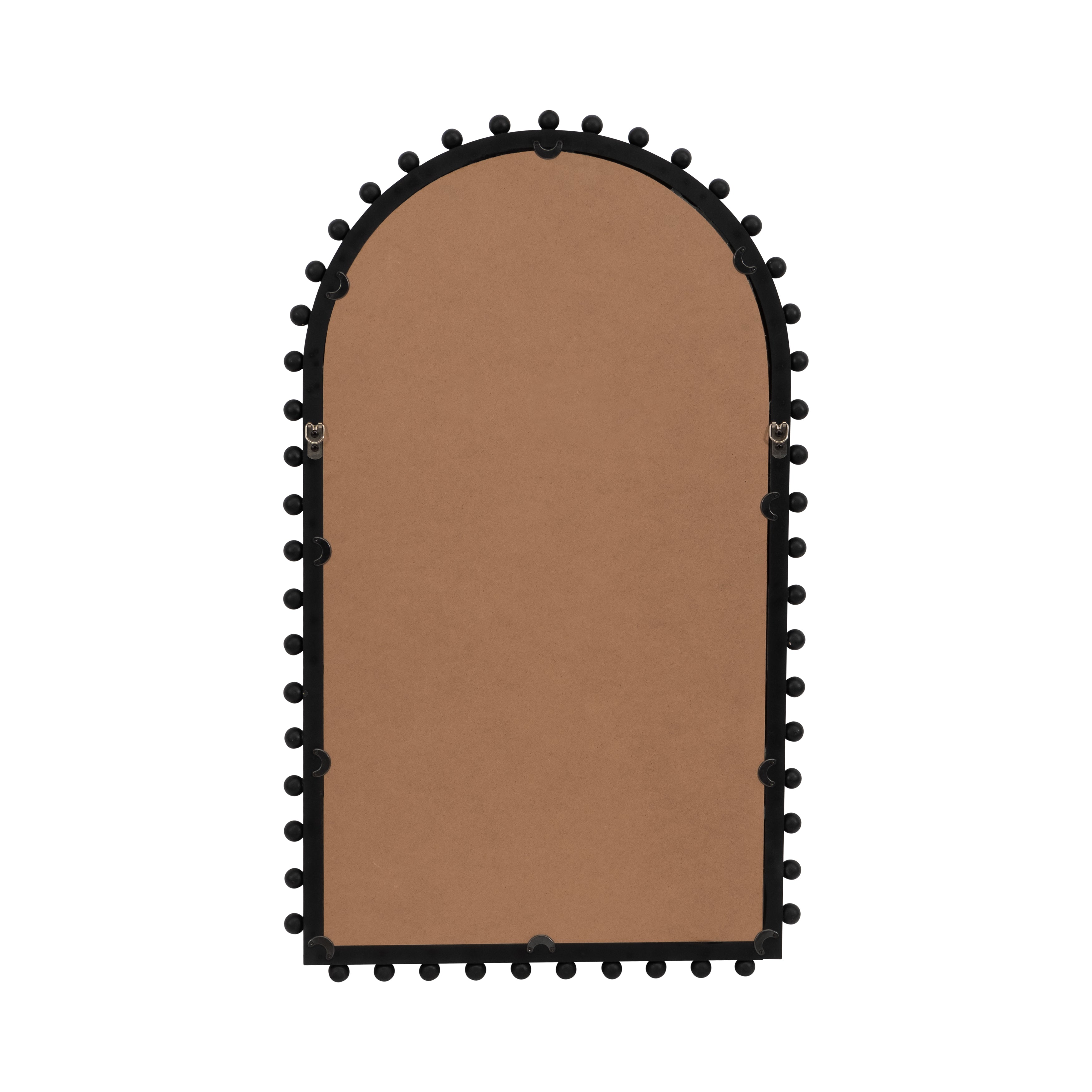 Arched Wood Beaded Wall Mirror