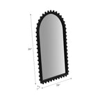 Arched Wood Beaded Wall Mirror