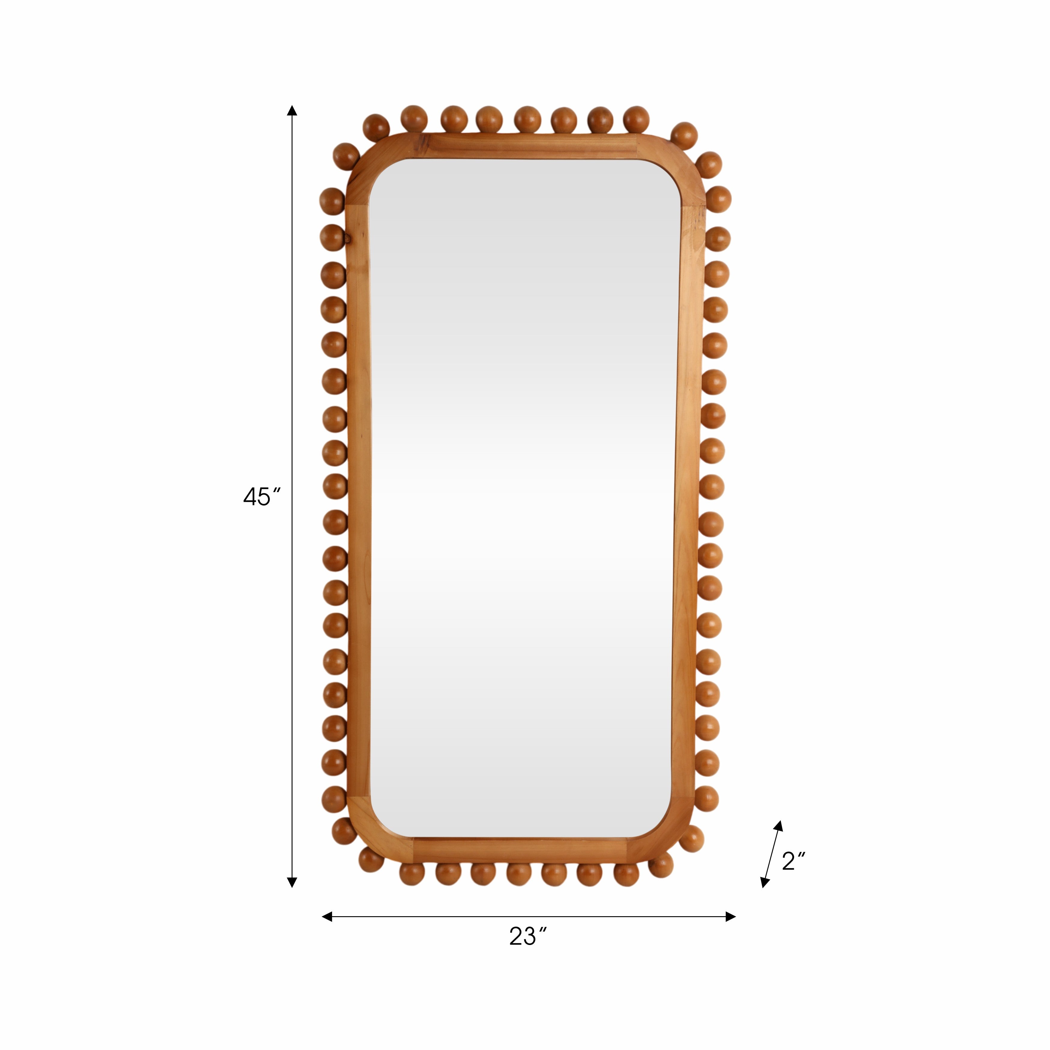 Knobby Rectangular Wall Mirror