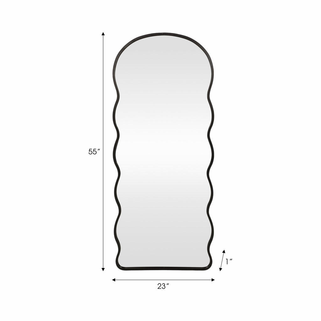 Curvy Edged Whimsical Full-Length Mirror