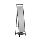 Denver 63" Standing Mirror W/ Hooks, Black