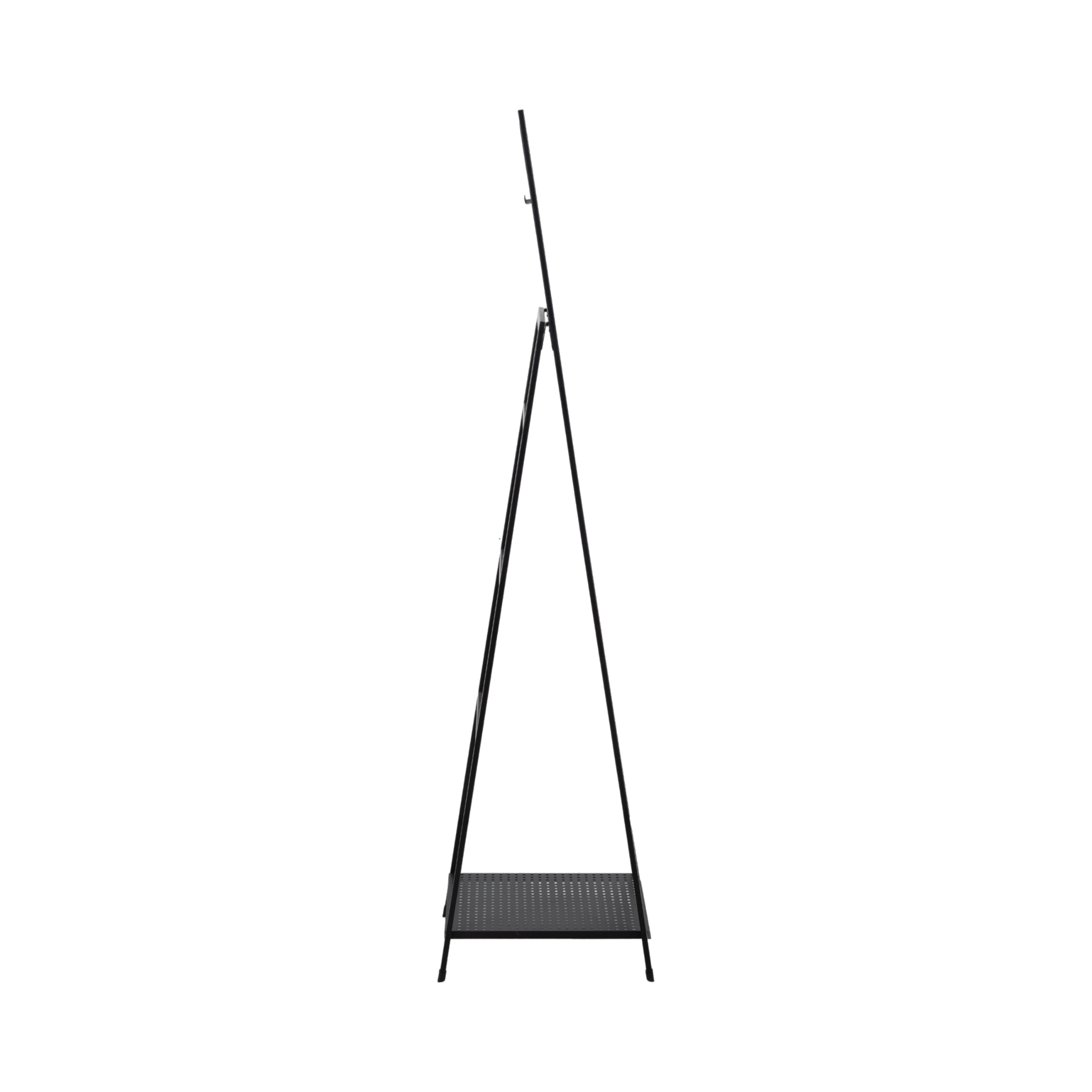 Denver 63" Standing Mirror W/ Hooks, Black