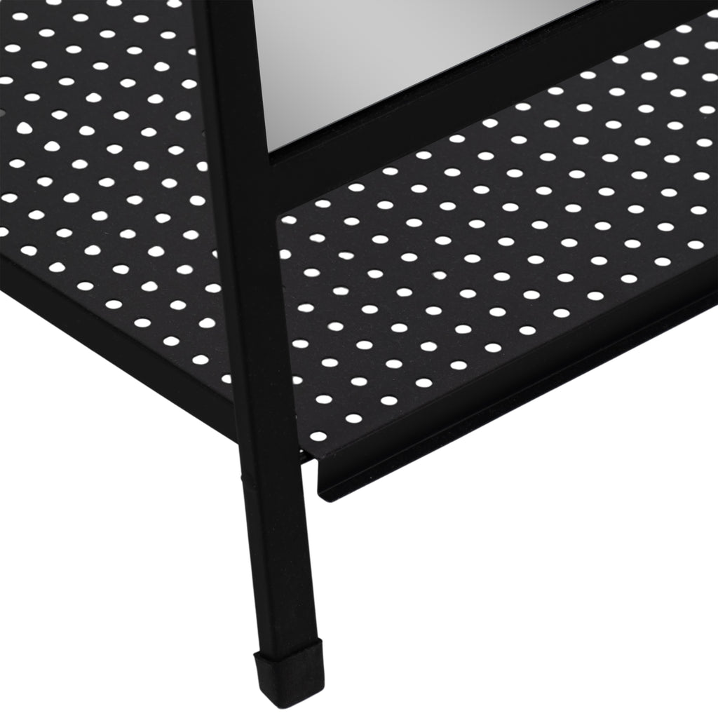 Denver 63" Standing Mirror W/ Hooks, Black