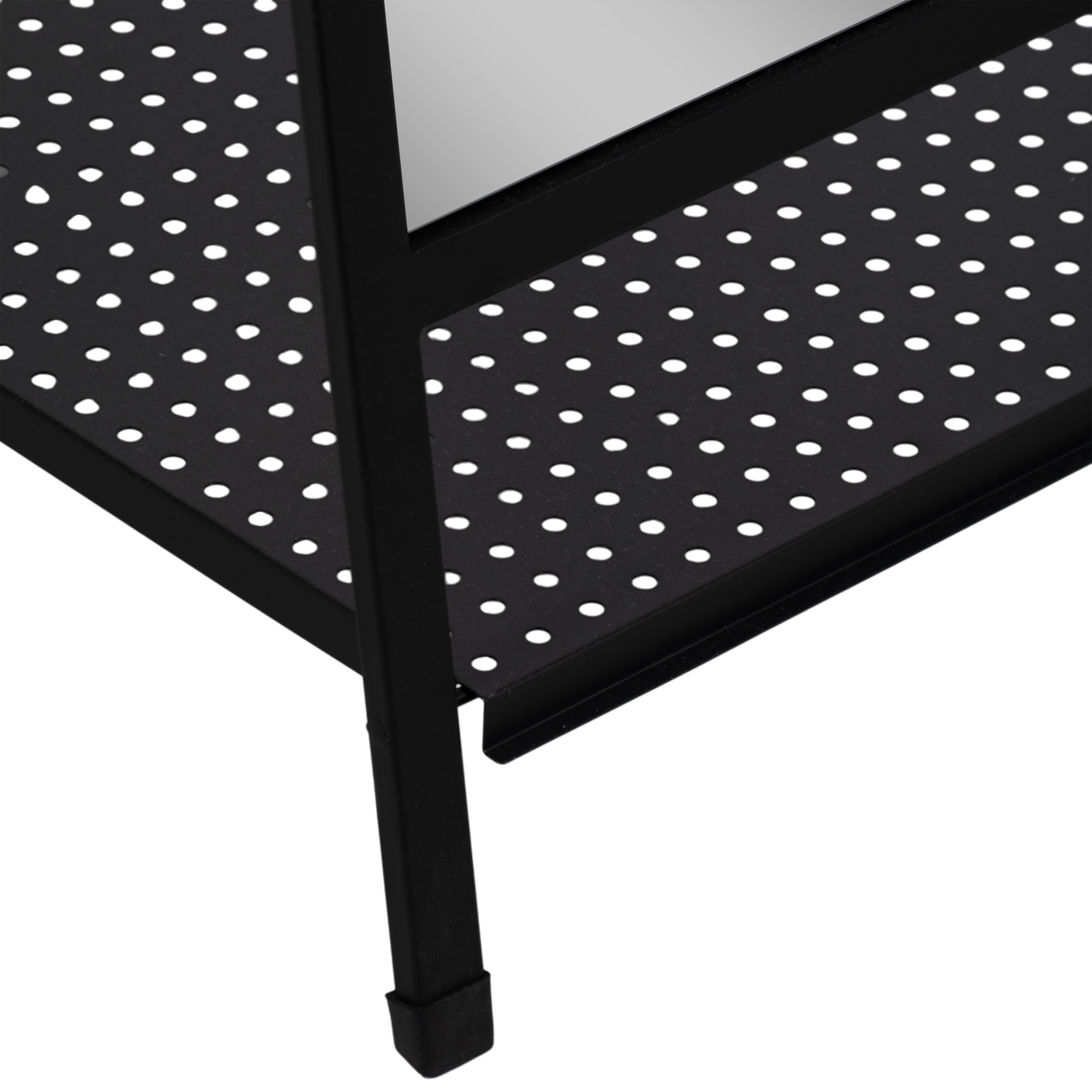 Denver 63" Standing Mirror W/ Hooks, Black