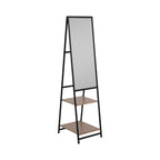 Denver Standing Mirror W/ Wood Shelves