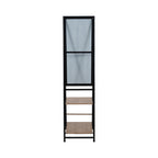 Denver Standing Mirror W/ Wood Shelves