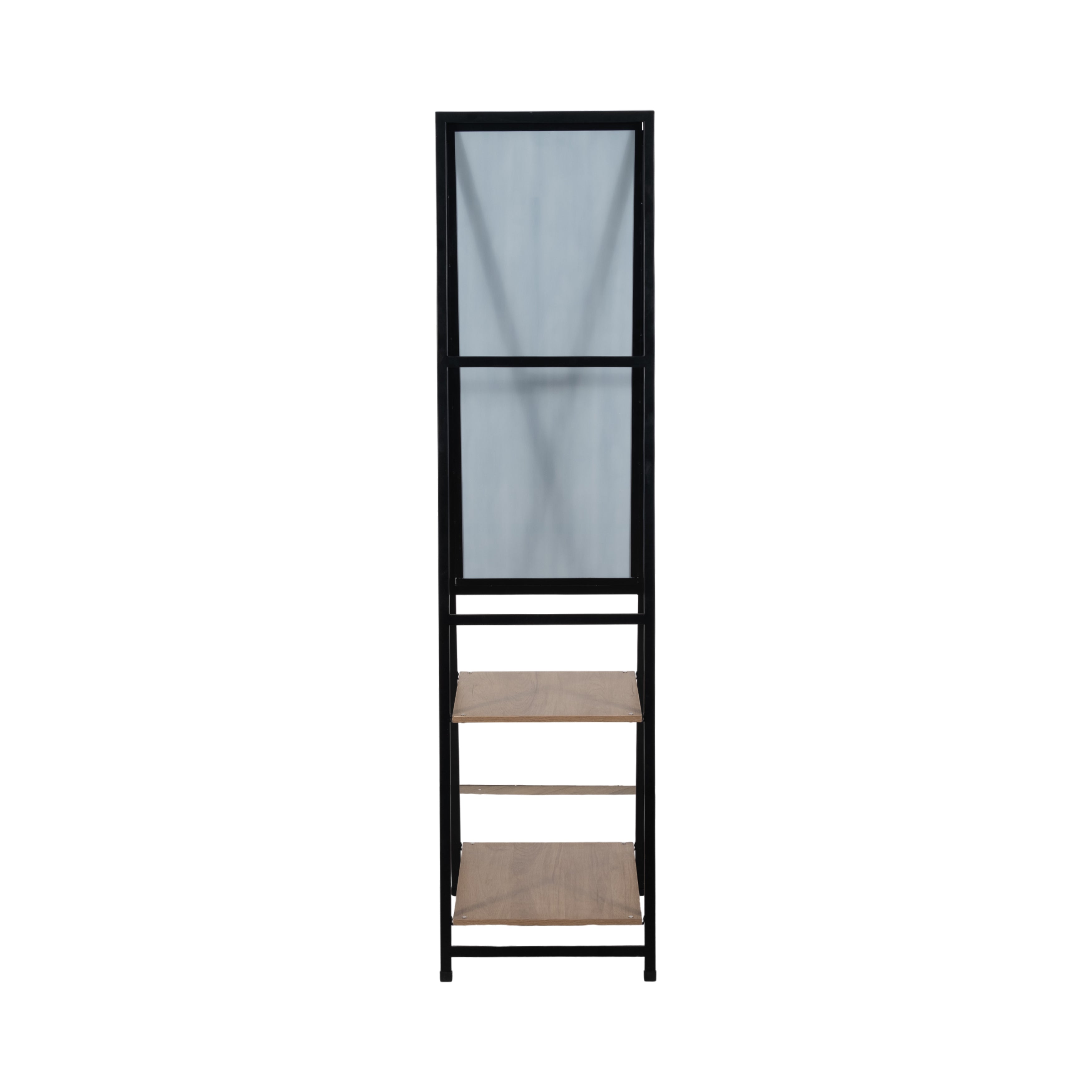 Denver Standing Mirror W/ Wood Shelves
