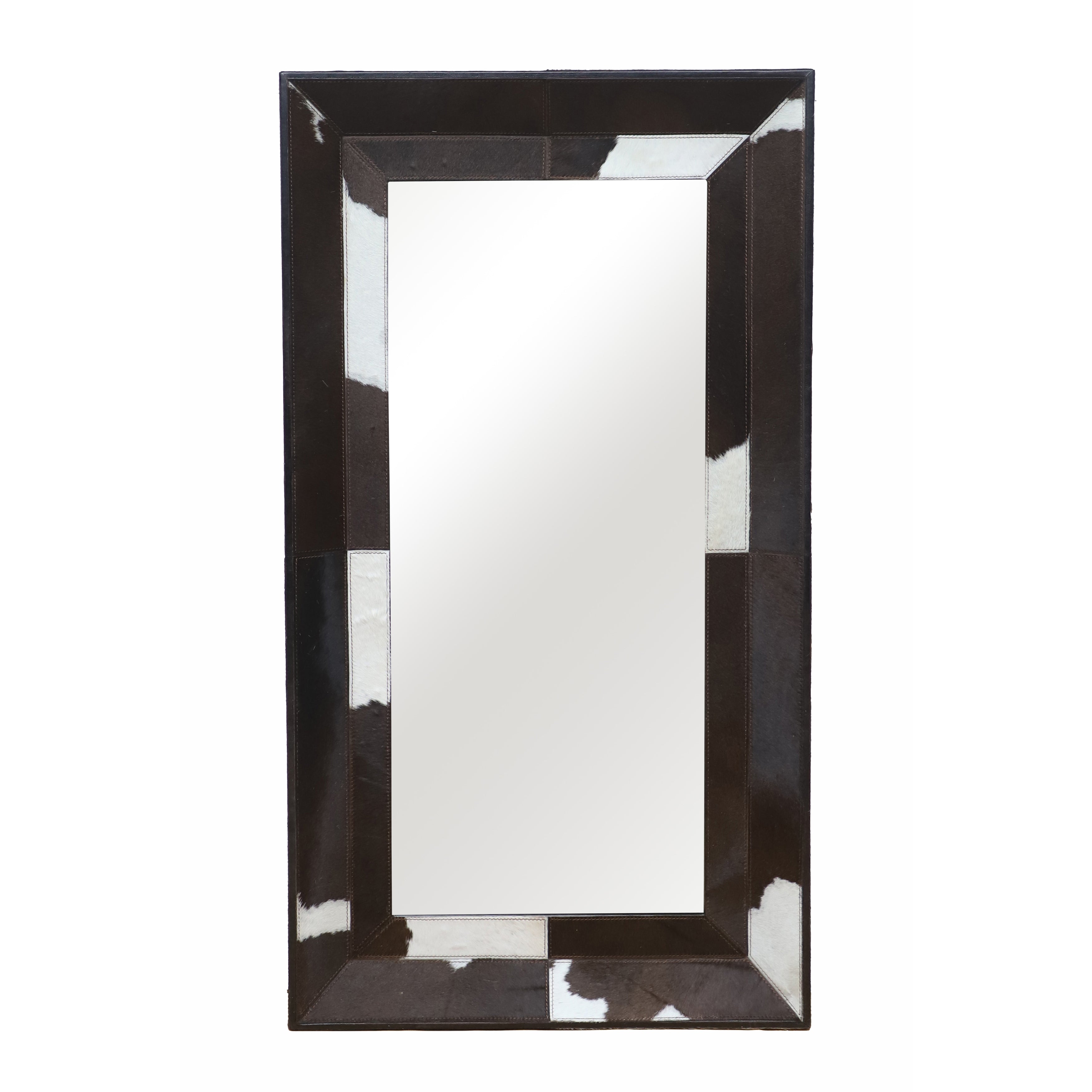 Hair On Hide Cow Print Wall Mirror