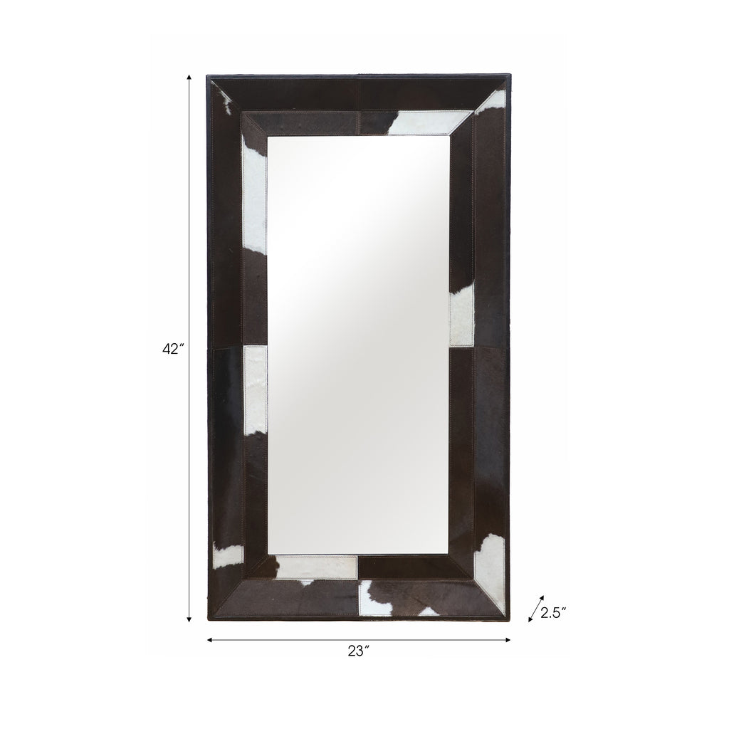Hair On Hide Cow Print Wall Mirror