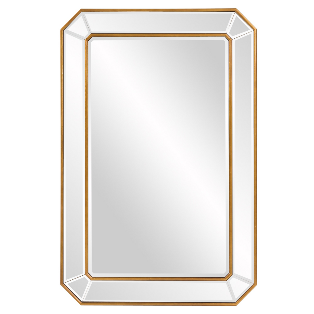 Gold Leaf Rectangle Accent Mirror