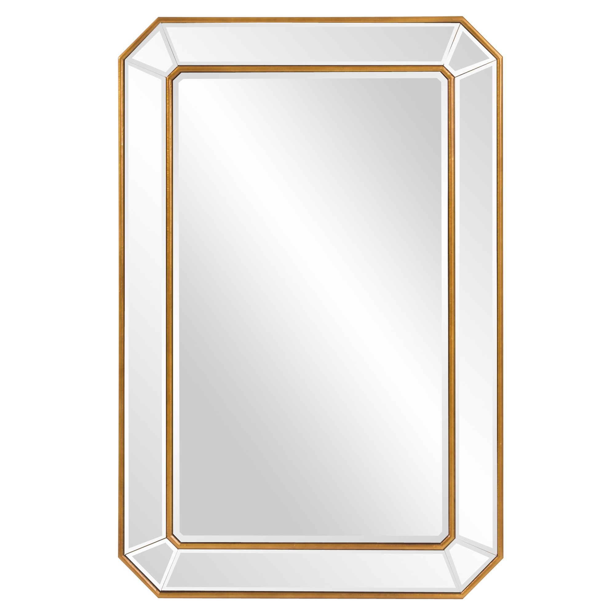 Gold Leaf Rectangle Accent Mirror