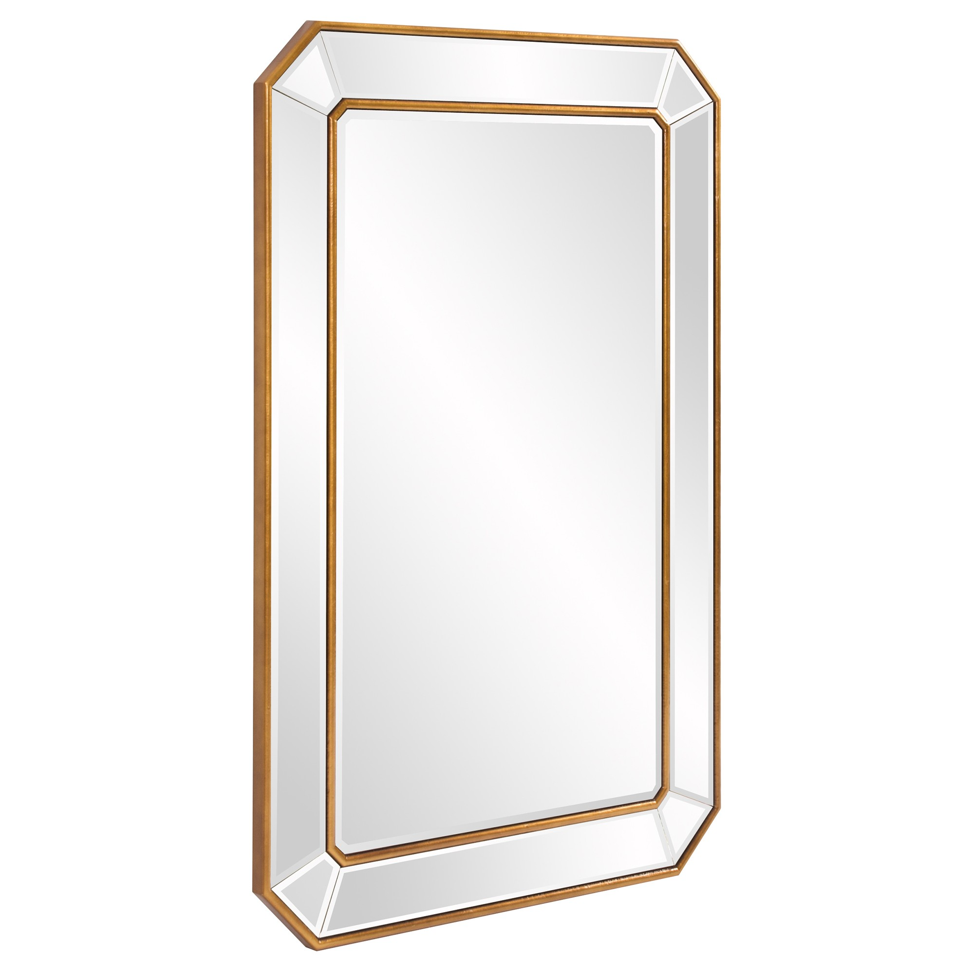 Gold Leaf Rectangle Accent Mirror