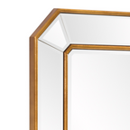 Gold Leaf Rectangle Accent Mirror