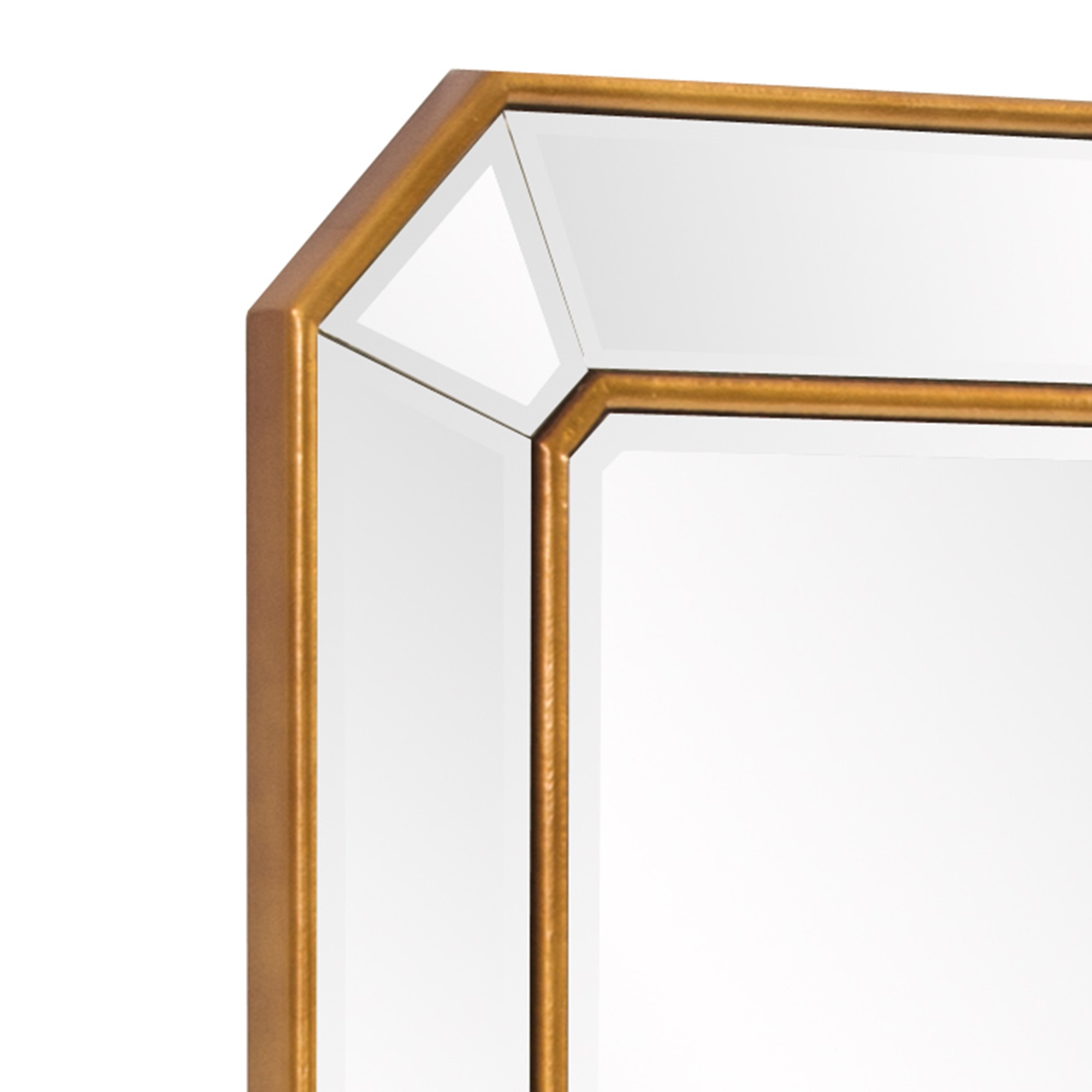 Gold Leaf Rectangle Accent Mirror